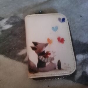 🎉Cute Fox Print Wallet with Colorful Hearts🎉